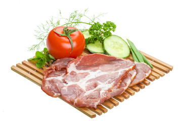 Bacon with vegetables