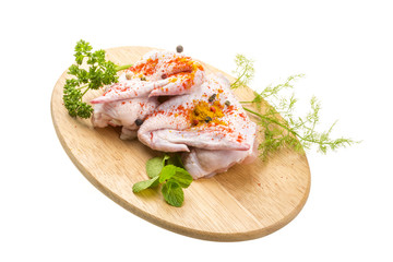 Uncoocked chicken