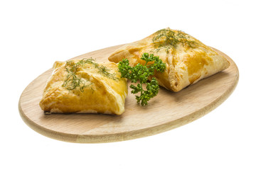 Patty with chicken and parsley