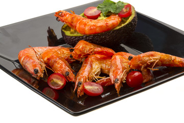 Shrimps and Avocado