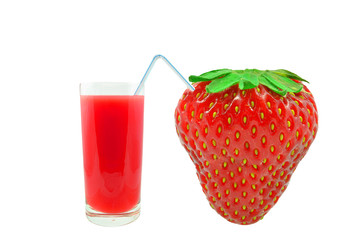 sok truskawkowy na białym tle © slawek_zelasko
