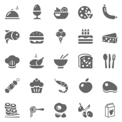 food gray icons