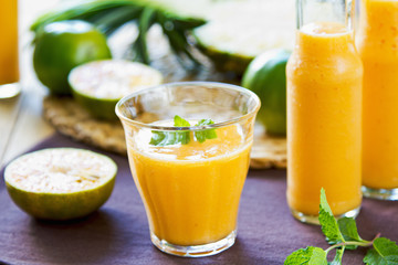 Pineapple with Orange and Mango smoothie