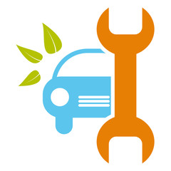 Car service sign - healthy environment, bio concept