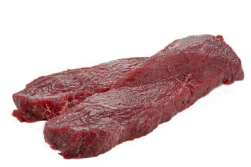 Saftige Rinderhüfte auf weißem Hintergrund