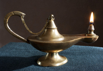 old brass magic lamp