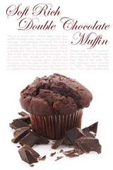 Soft Rich Double Chocolate Muffin