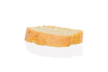 Slice of fresh homemade butter cake