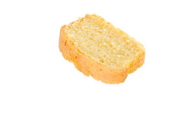 Slice of fresh homemade butter cake
