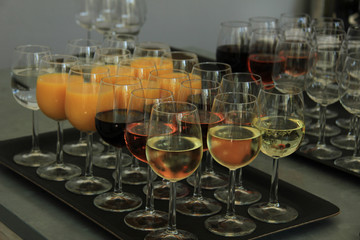 Drinks at a wedding reception