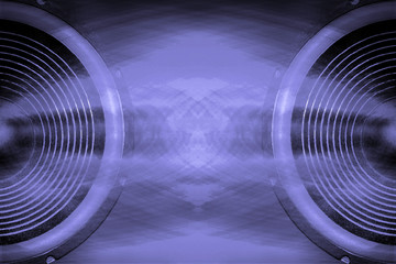 Purple audio speakers music background