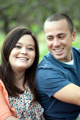 Fototapeta premium Happy Couple Together Outdoors