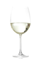 Glass of water isolated on white