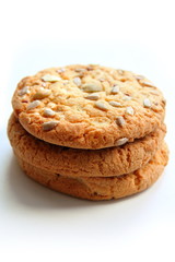 Sweet cookies with different kinds of seeds