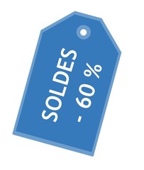 Etiquette de soldes -60%