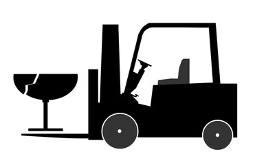 Livraison de contenu fragile dans un chariot élévateur