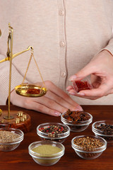 Sale of different spices