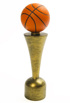 Basketball Trophy Isolated On White Background