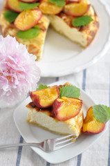 Käsekuchen mit Aprikosen