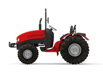 Red Tractor Isolated