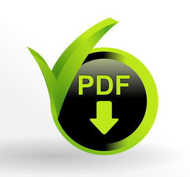 fichier pdf sur bouton vert et noir