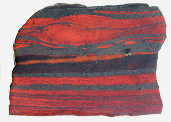 Neoarchean (2.7 giga year old) Banded Iron Formation, jaspilite