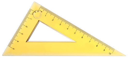 close up of a yellow ruler