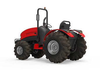 Red Tractor Isolated