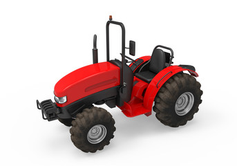 Red Tractor Isolated