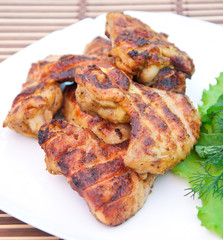  Chicken wings with salad