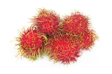 rambutan on white background