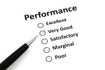 Obraz premium Performance evaluation form