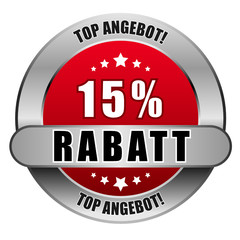 5 Star Button rot 15 PROZENT RABATT TA TA