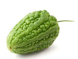 Bitter melon on white background