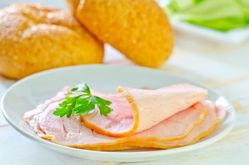 ham on plate