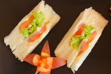 Sandwich with sausage
