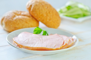 ham on plate