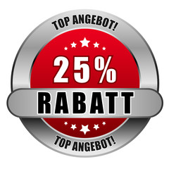 5 Star Button rot 25 PROZENT RABATT TA TA