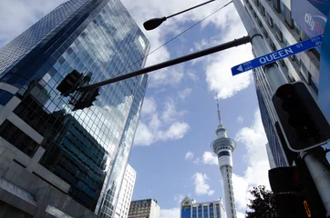 Afwasbaar Fotobehang Nieuw-Zeeland Auckland Cityscape - Queen Street