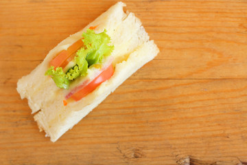Sandwich with sausage