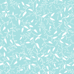 Floral seamless pattern with leaf