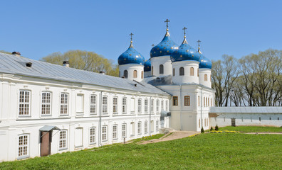 Fototapeta na wymiar St. George's Monastery in Veliky Novgorod, Russia