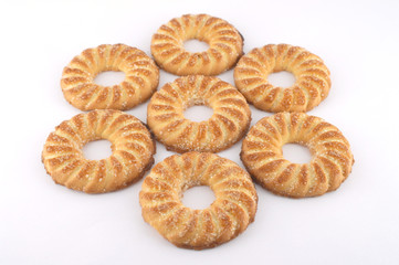 Cookie sugar at shape ring