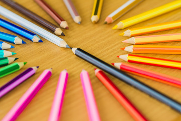 Naklejka premium colored pencils