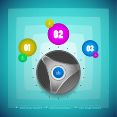 Fototapeta premium Knob option switch modern template