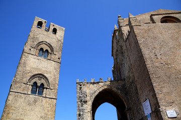Medieval Catholic Church Chiesa Matrice in Erice. Sicily, Italy