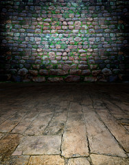 playing area in a dark style