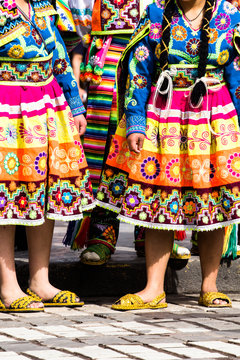 Peruvian dancers at the parade in Cusco.