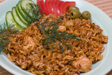 Chicken curry with rice
