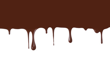 Brown drops on white background
